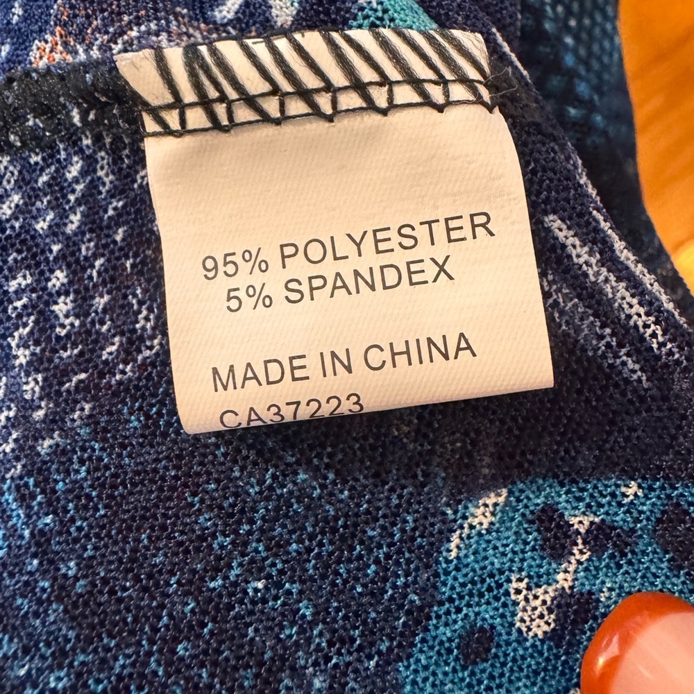 Creation Colorful Patterned Open Cardigan Size X-… - image 6